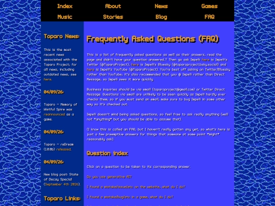 FAQ screenshot