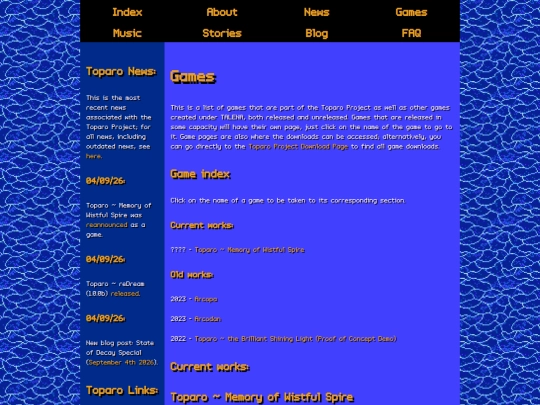 Games screenshot