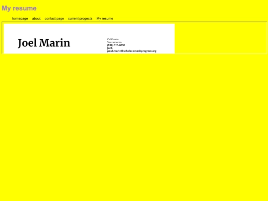 resume screenshot