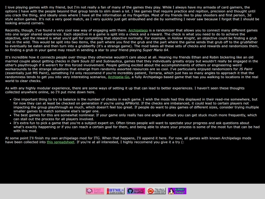 blog/archipelago screenshot