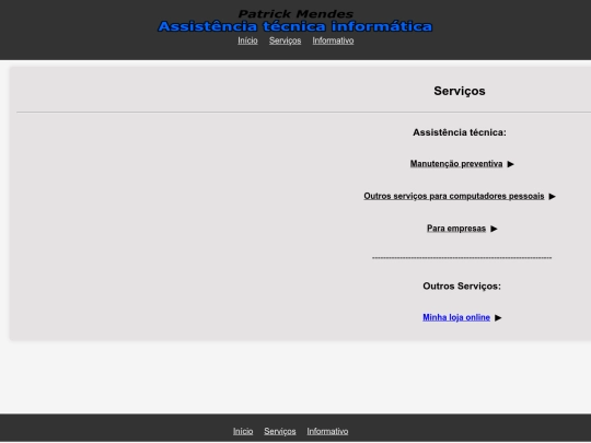 serviços screenshot