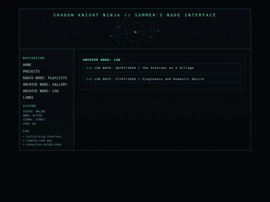 log screenshot