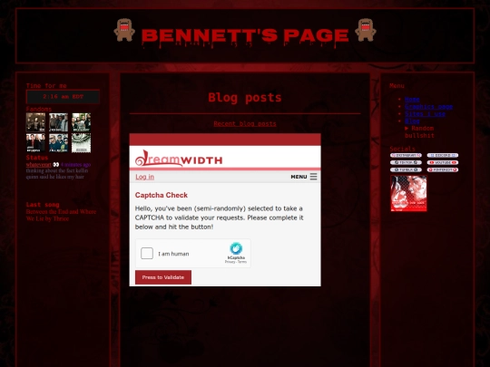 Blog screenshot