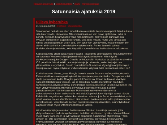 ajatuksia2019 screenshot