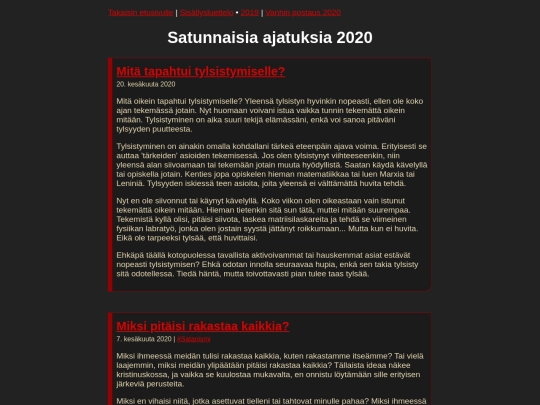 ajatuksia2020 screenshot