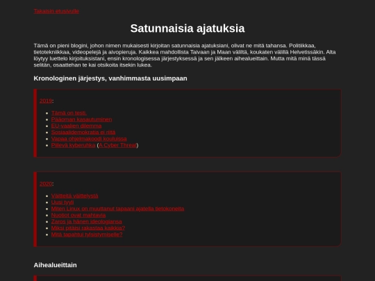 luettelo screenshot