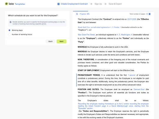 contracts/Employment Contract Template： Create & Download Free PDF (4_1_2026 12：14：06 AM) screenshot