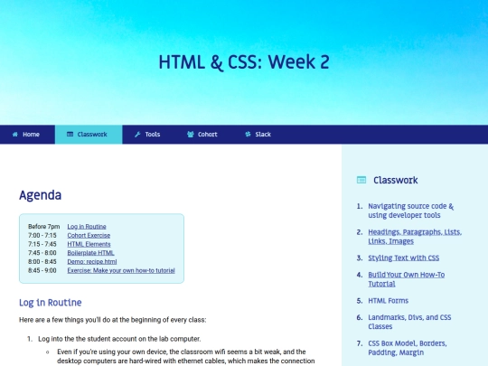 html-css/week2 screenshot