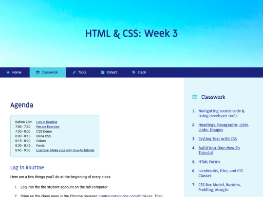 html-css/week3 screenshot