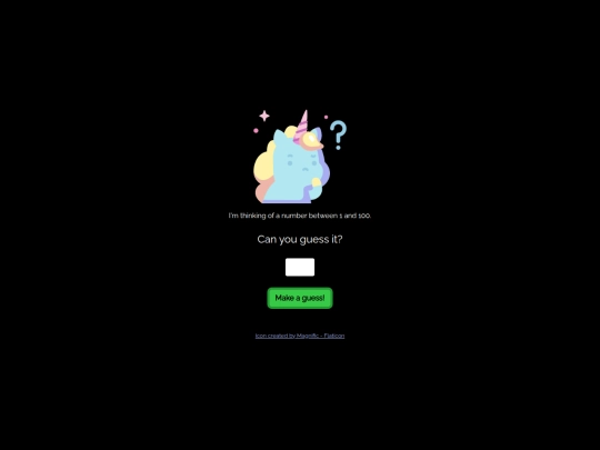 javascript/guessing-game screenshot