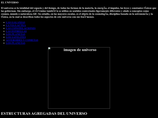 el universo/EL UNIVERSO screenshot
