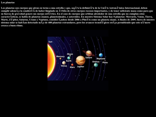 el universo/Los planetas screenshot