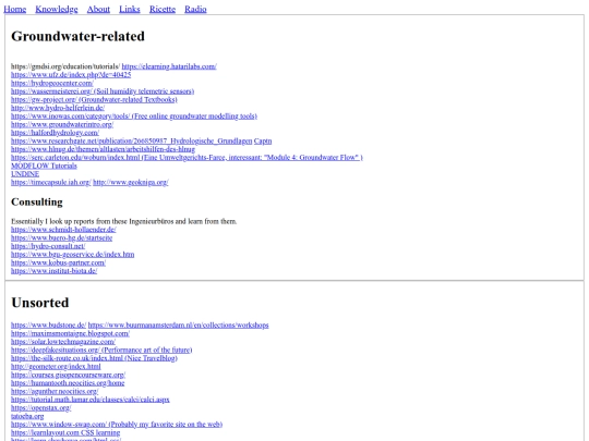 links screenshot
