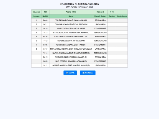 olahragamaster/startlist screenshot