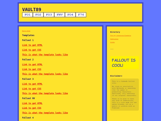 templates screenshot