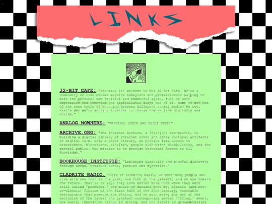 links screenshot
