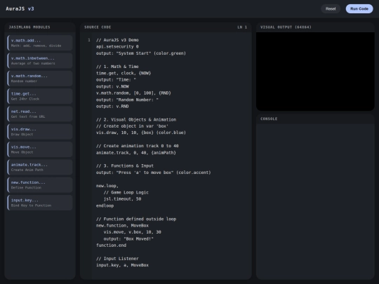 AuraIDE screenshot
