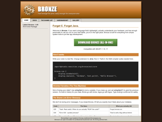 bronze_testbranch screenshot