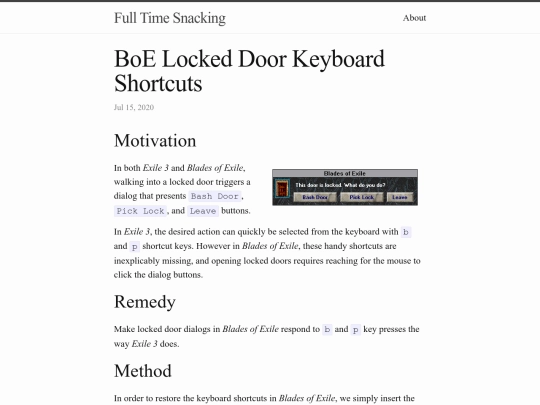 exile/patches/2020/07/15/door-shortcut-keys screenshot