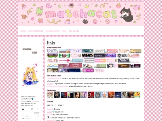 links screenshot