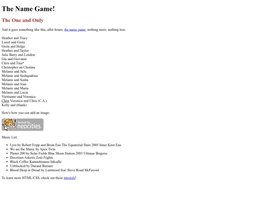 NameGame screenshot