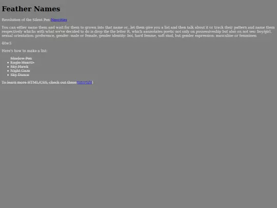 feathernames screenshot