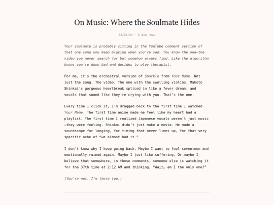 blog/music screenshot