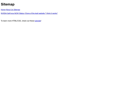 Sitemap screenshot