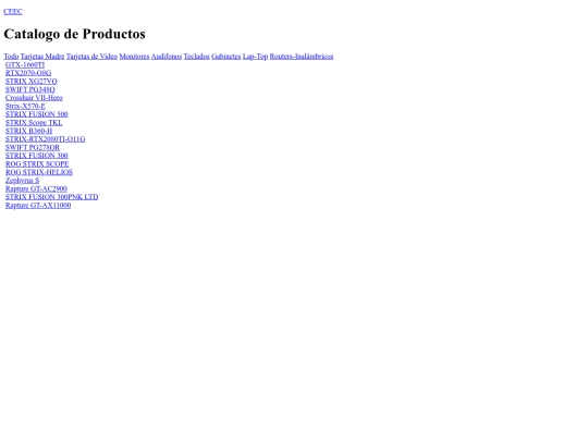 proyecto/Index-Productos screenshot