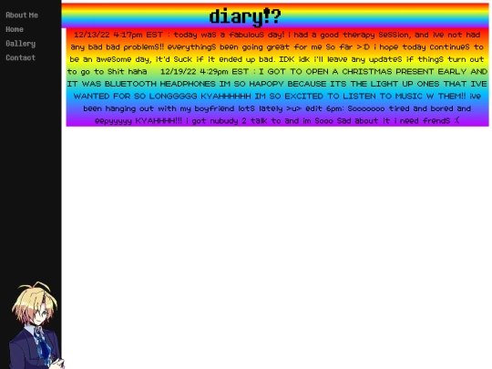 diary screenshot