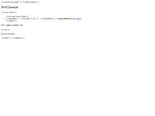 sklep/templates/cart screenshot