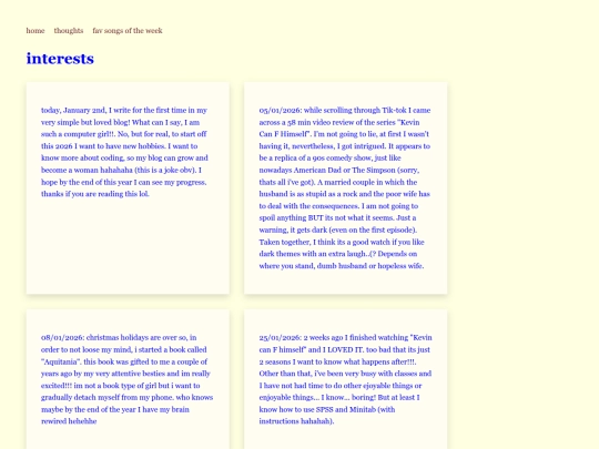 interests screenshot