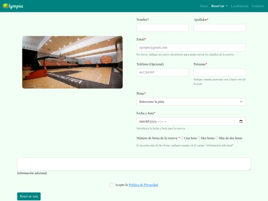 reservaBaloncesto screenshot