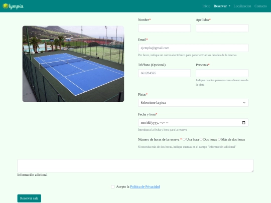 reservaTenis screenshot