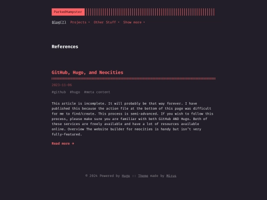 references screenshot