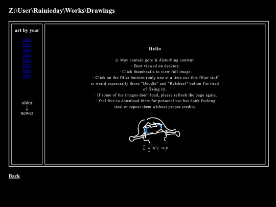 art gallery/Drawings screenshot