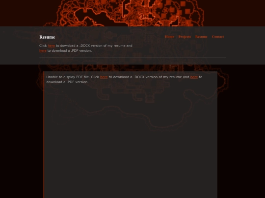 resume screenshot