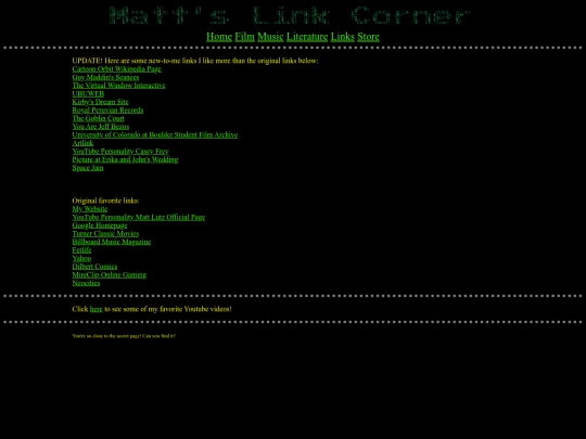 links screenshot