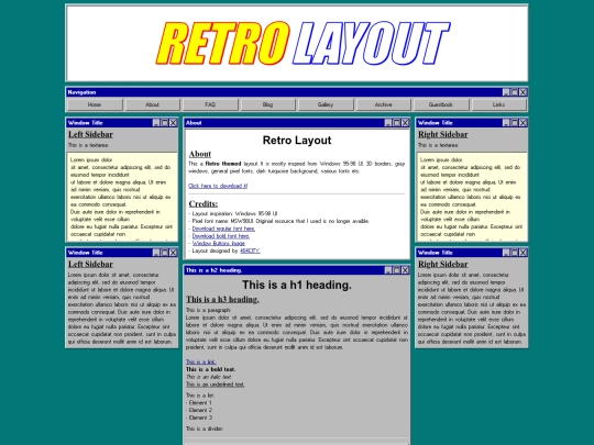 404 City - Retro Layout screenshot