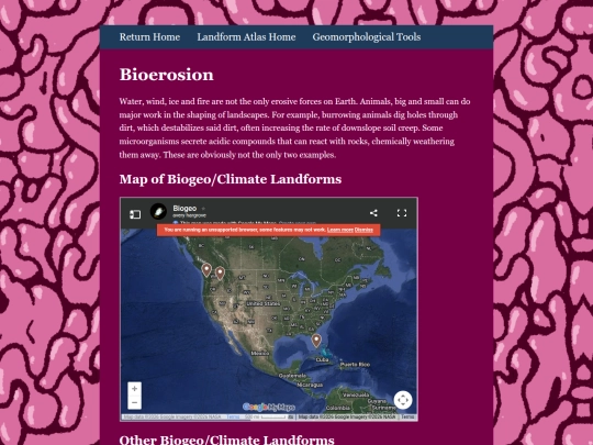 Geomorphology/bioero screenshot