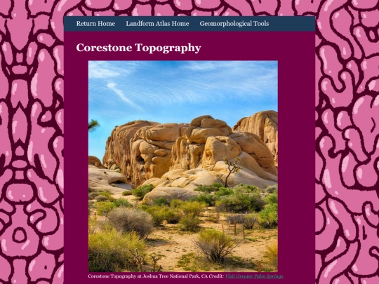 Geomorphology/corestones screenshot