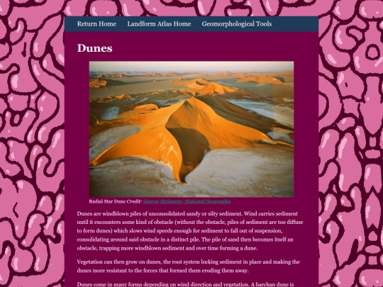 Geomorphology/dunes screenshot