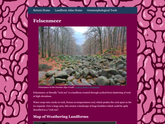 Geomorphology/felsenmeer screenshot