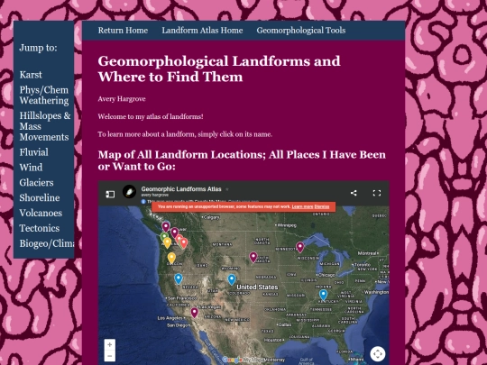 Geomorphology/landformatlas screenshot