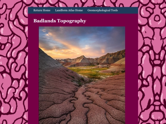 Geomorphology/popcorn screenshot
