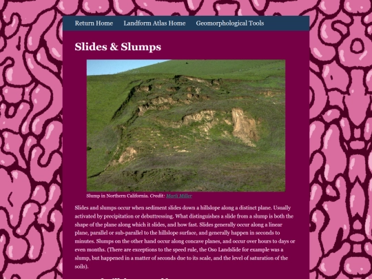 Geomorphology/slidesslumps screenshot