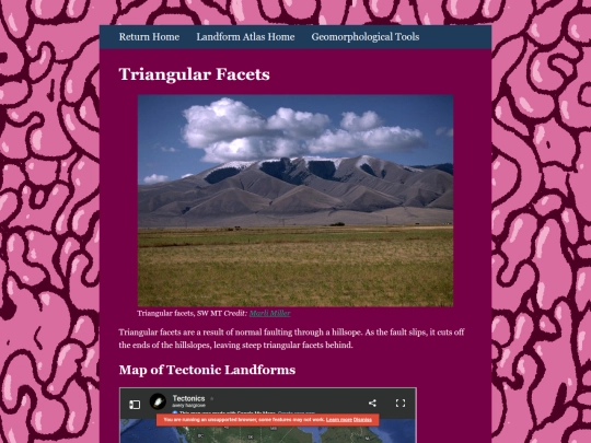 Geomorphology/triangle screenshot