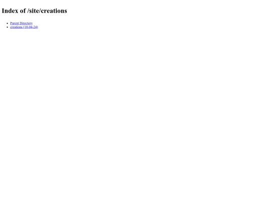 site/creations screenshot