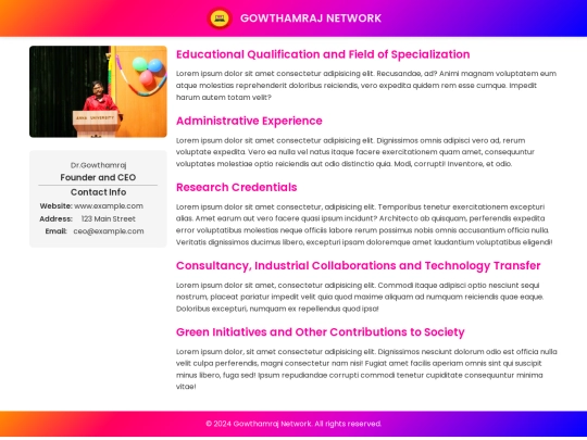 About Chairman &CEO page screenshot
