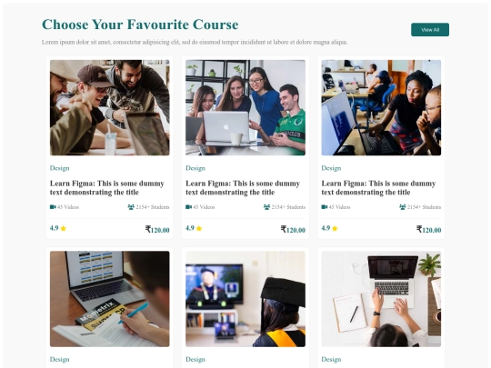 Courses screenshot